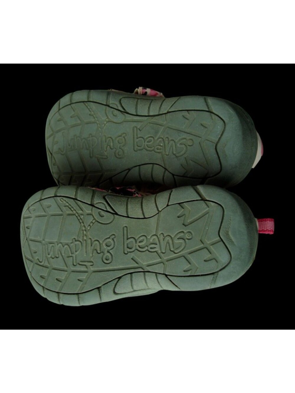 Jumping Beans Kids Pink & Beige Heart Print Water Sandals Size 9 - Picture 3 of 7